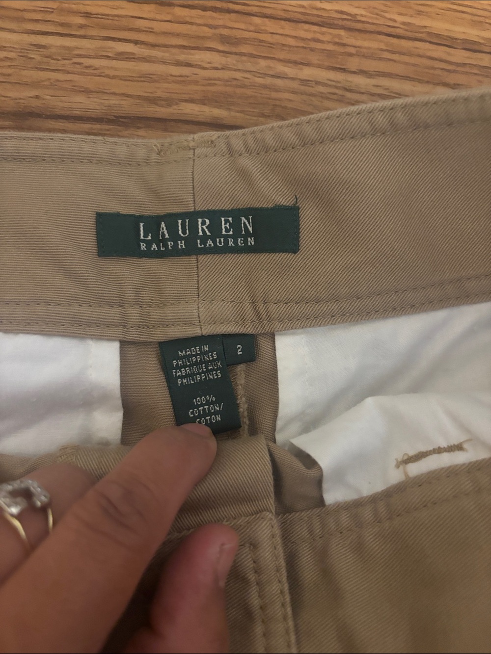 Polo by Ralph Lauren Women's Tan Bermuda Shorts - Picture 2 of 3